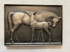 Pferde Relief Eisenkunstguss -