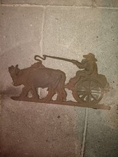 Gusseisen Relief Ochsenkarren 