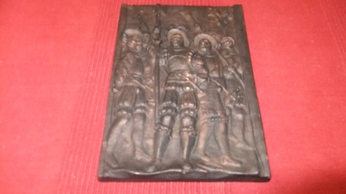 Altes gusseisen relief - gusseisen,