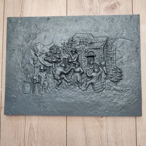 Altes gusseisen relief - altes,