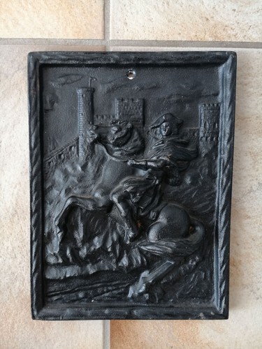 Gusseisen relief wandplatte - relief,