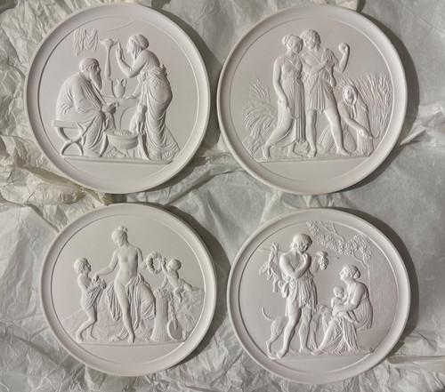 4er set wandreliefs - set,