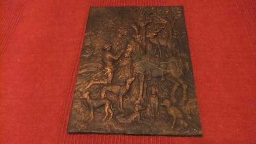 Altes gusseisen relief - altes,