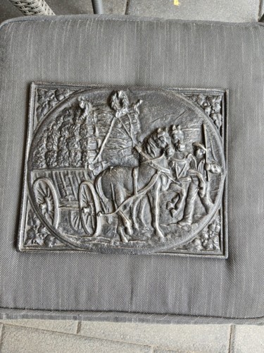 Altes gusseisen relief - gusseisen,