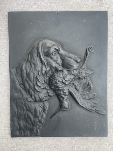 Kunstguss guss jagdhund ente - jagdhund,