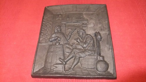 Altes gusseisen relief - gusseisen,