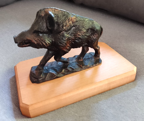 Skulptur keiler gusseisen auf - keiler,